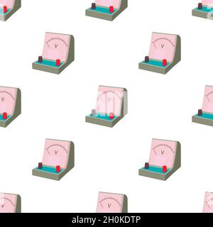 Voltmeter pattern seamless background texture repeat wallpaper geometric vector Stock Vector