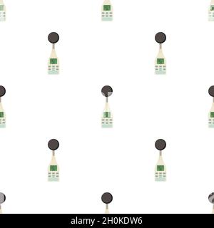 Sound level meter pattern seamless background texture repeat wallpaper geometric vector Stock Vector