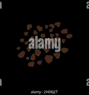 Brown brush stroke isolated on white vector Stock Vector