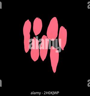 Pink brush stroke isolated on white vector Stock Vector