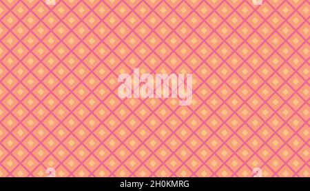 Retro geometric pattern. Cute vintage abstract fashion background design for decoration, wallpaper, wrapping paper. Pastel colors square repeating mot Stock Photo