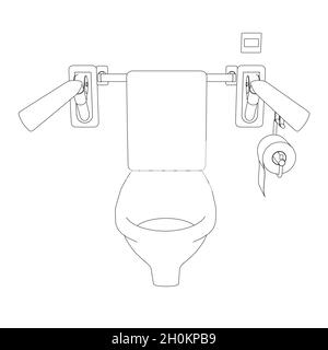 toilet drawing front view
