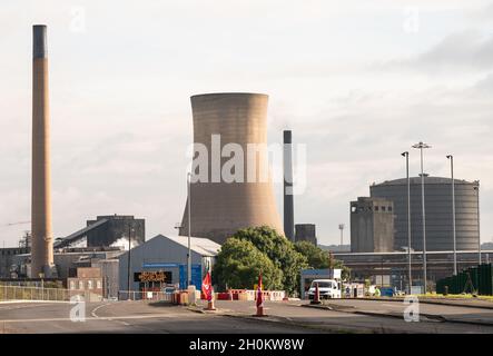 A general view of British Steel Ltd steelworks in Scunthorpe, North Lincolnshire. A taxpayer-backed support package for energy-intensive businesses hit by the surge in gas prices may be no more than a 'flimsy sticking plaster', industry leaders have warned. It is thought the total package could run to hundreds of millions of pounds, with industries such as ceramics and paper as well as steel manufacturing among those likely to seek support. Picture date: Wednesday October 13, 2021. Stock Photo