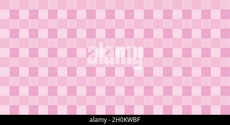 Seamless pattern fabric textile gingham canvas wrapping paper chess checkerboard abstract background texture wallpaper backdrop pixel vector AI Stock Vector