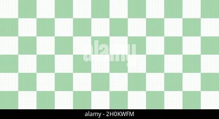 Abstract backgrounds light green element texture checkerboard chess fabric textile wallpaper template backdrop pattern seamless vector illustration Stock Vector