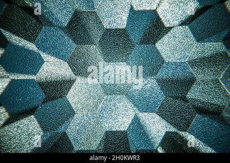 Hexagonal abstract texture background. Hexagonal refraction effect background. Stock Photo