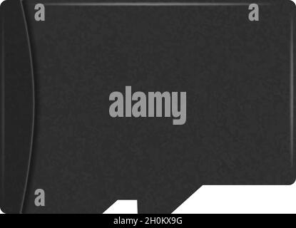 MicroSD memory card illustration, isolated on white Stock Vector