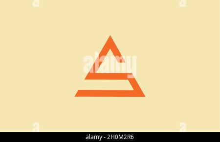 SD Logo with Negative Space Triangle Shape and Circle Rounded Stock Vector  - Illustration of brand, letters: 175580866
