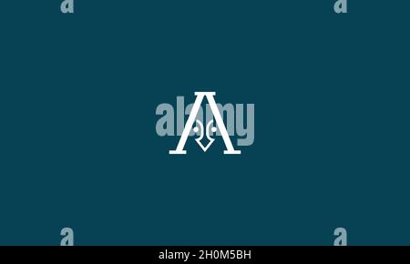 Letter A with eagle face logo design Stock Vector