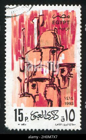 EGYPT - CIRCA 1993: stamp printed by Egypt, shows Soldiers, circa 1993 Stock Photo