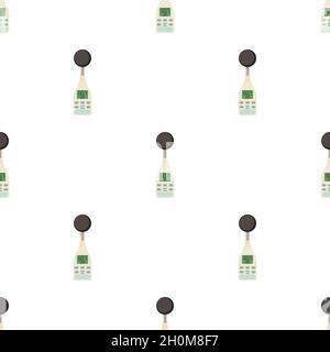Sound level meter pattern seamless background texture repeat wallpaper geometric vector Stock Vector