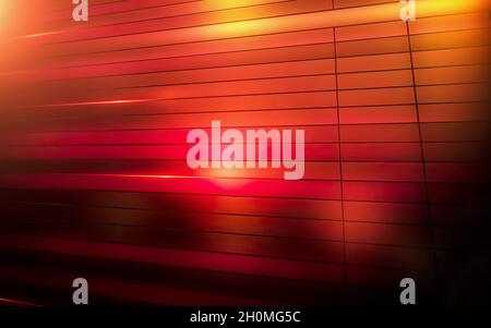Red orange bright light glowing lines abstract background Stock Photo