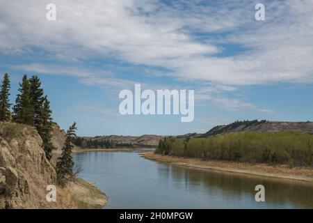 dry island buffalo jump Stock Photo