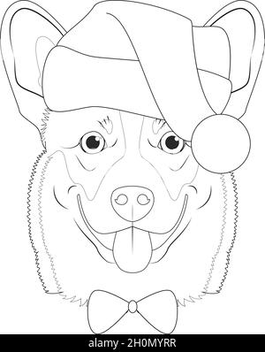 cartoon corgi coloring pages