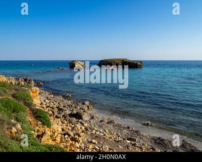 Binigaus beach, Menorca Stock Photo