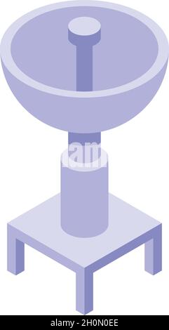 Ground antenna icon isometric vector. Tower station. Radio space Stock Vector