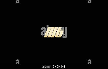 LETTERS MT LOGO DESIGN WITH NEGATIVE SPACE EFFECT FOR ILLUSTRATION USE Stock Vector