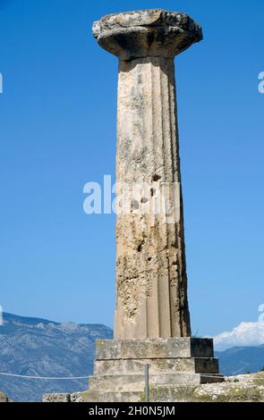 Ruins of Corinth, Greece. Ancient Corinth was one of the largest and ...