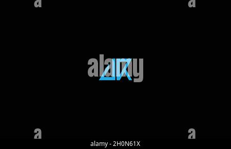 LETTERS UR LOGO DESIGN WITH NEGATIVE SPACE EFFECT FOR ILLUSTRATION USE Stock Vector
