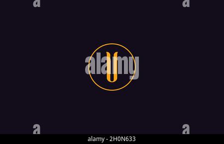 LETTER U LOGO DESIGN WITH NEGATIVE SPACE EFFECT FOR ILLUSTRATION USE Stock Vector