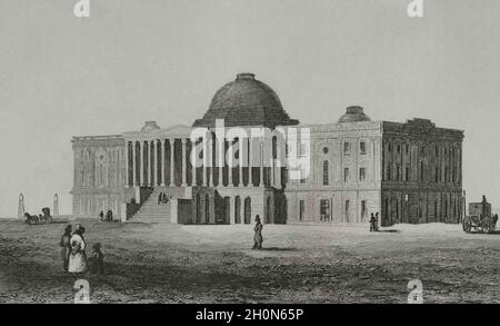 United States Capitol, Washington D.C. The first cornerstone was laid on September 18, 1793, during the first large public event staped in the federal Stock Photo