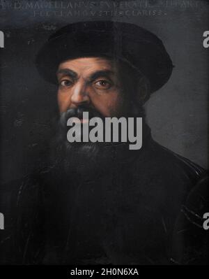 Ferdinand Magellan (1480-1521). Portuguese explorer. Portrait by the Circle of Sebastiano del Piombo (16th century). San Fernando Royal Academy of Fin Stock Photo