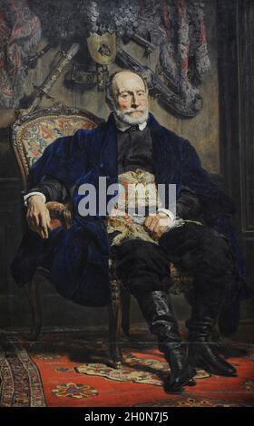 Piotr Moszynski (1800-1879). Polish patriot and philanthropist. Portrait by Jan Matejko (1838-1893), 1874. 19th Century Polish Art Gallery (Sukiennice Stock Photo