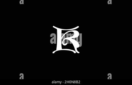 LETTER T AND R SIGNATURE LOGO FOR ILLUSTRATION USE Stock Vector