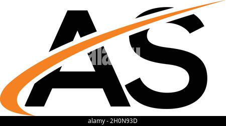 LETTERS AS LOGO DESIGN WITH NEGATIVE SPACE EFFECT FOR ILLUSTRATION USE Stock Vector