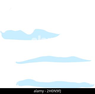 set of snow drift vector illustration clipart flat style Stock Vector