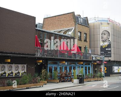 Front view of the Young Vic Theatre in The Cut in South London Stock Photo