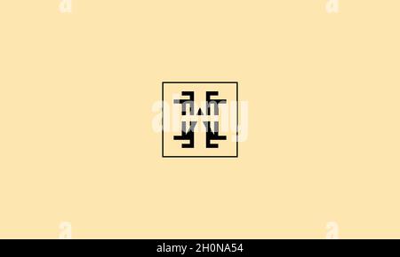 LETTER W LOGO DESIGN WITH NEGATIVE SPACE EFFECT FOR ILLUSTRATION USE Stock Vector