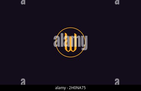 LETTER W LOGO DESIGN WITH NEGATIVE SPACE EFFECT FOR ILLUSTRATION USE Stock Vector