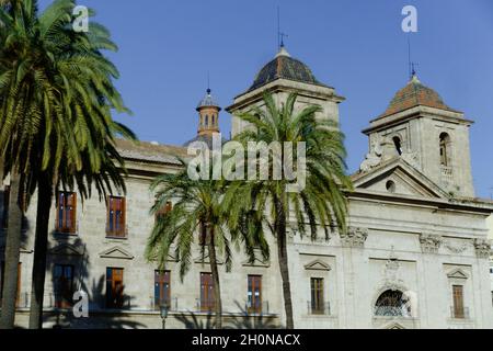 Valencia Església i Palau del Temple Stock Photo