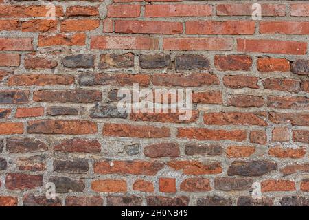 Old red brick wall texture background. Abstract backdrop Stock Photo