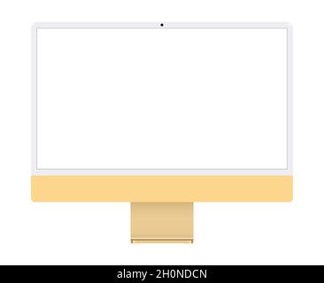 Modern new model imac computer monitor display, flat design vector stock illustration Stock Vector
