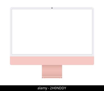 Modern new model imac computer monitor display, flat design vector stock illustration Stock Vector