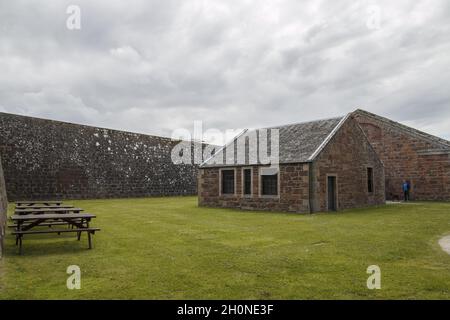 Cloudy day of Fort George in the UK. Stock Photo