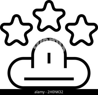 Data cloud icon outline vector. Computer upload. System storage Stock Vector