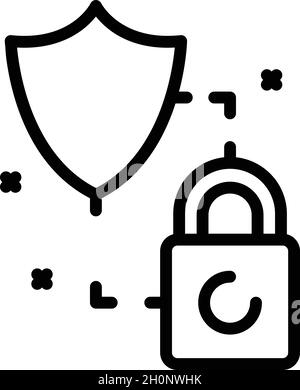 Verification secured icon outline vector. Login code. Multi password Stock Vector