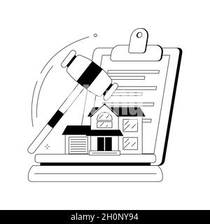 Auction house abstract concept vector illustration. Stock Vector