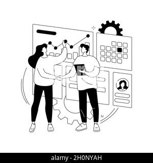 Customer relationship management abstract concept vector illustration. Stock Vector