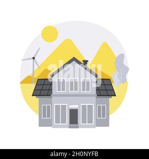 Eco house abstract concept vector illustration Stock Vector Image & Art ...