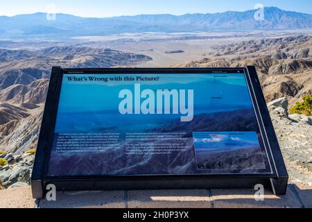 Joshua Tree NP, CA, USA - Nov 28, 2020: What is Wrong with this Picture Stock Photo