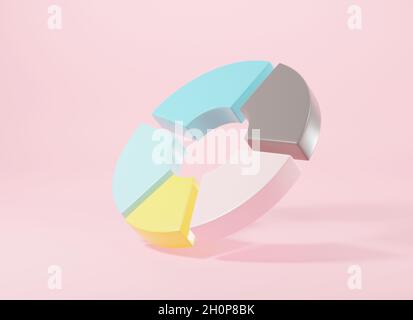Donut chart graph growth diagram Infographics elements analysis on ...