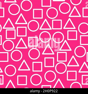 Squid game Geometric pattern seamless Concept version. background for movie squid game. Stock Vector