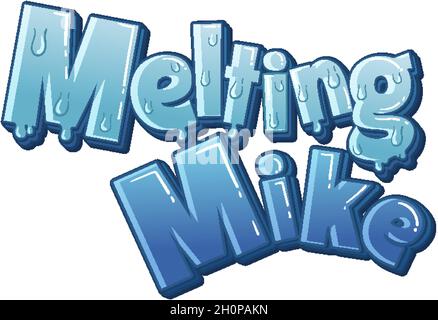 Melting Mike logo text design illustration Stock Vector