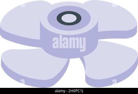 Refrigerator repair fan icon isometric vector. Electrical household. Home repairman Stock Vector