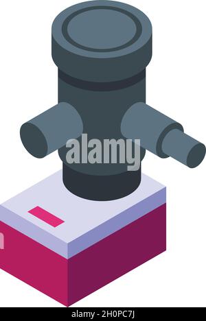 Washing machine repair pump icon isometric vector. Broken appliance. Electric service Stock Vector