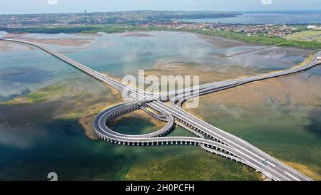 Aerial View of Bali Interchange Bali Mandara Toll Road, Bali 